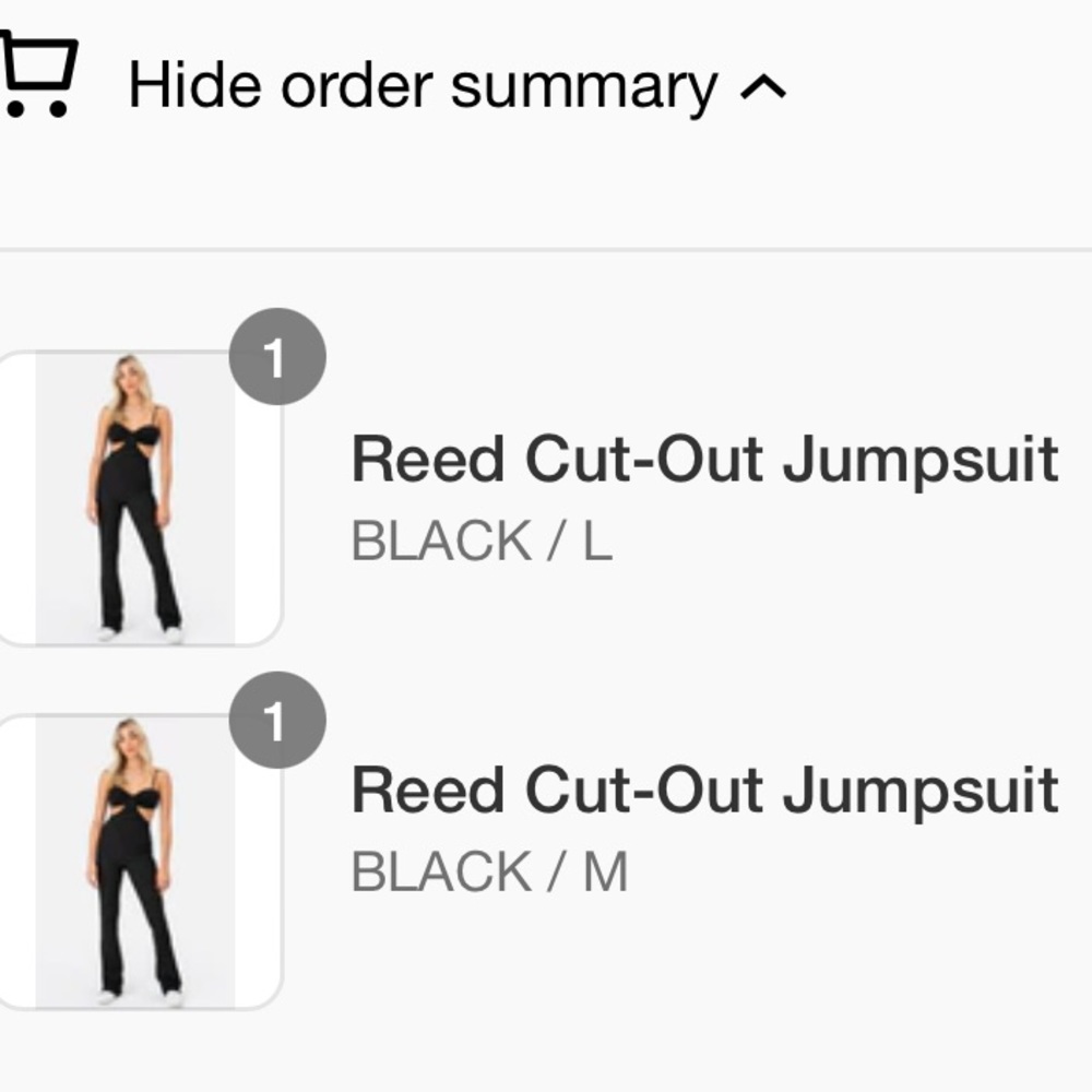 Black Adika Reed Cut-Out Jumpsuit. Size M.